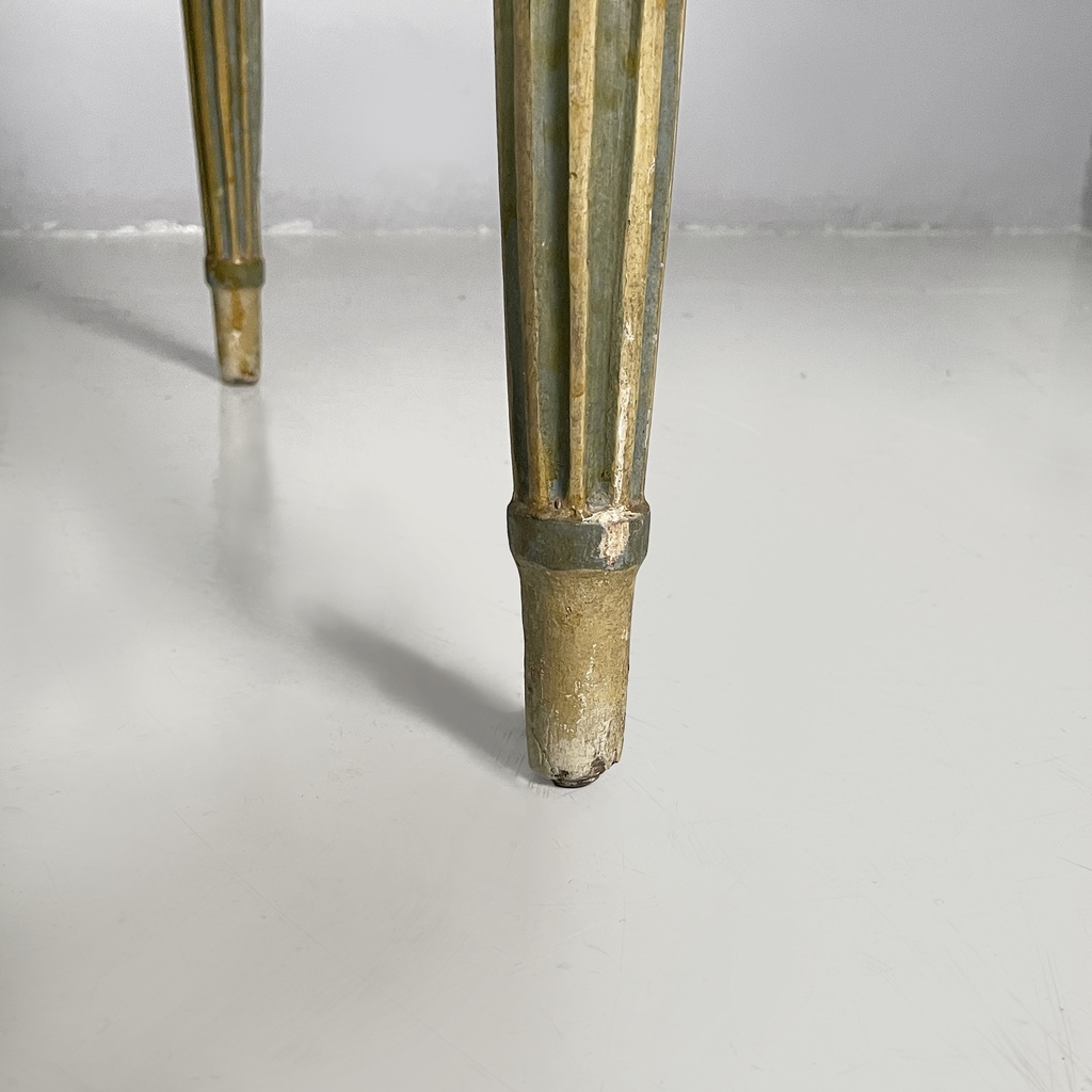Panca in legno e tessuto, 1800 ca.