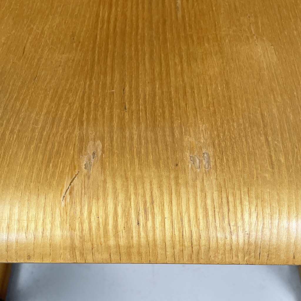 Sedie con braccioli in legno e metallo nero, 1970 ca. 