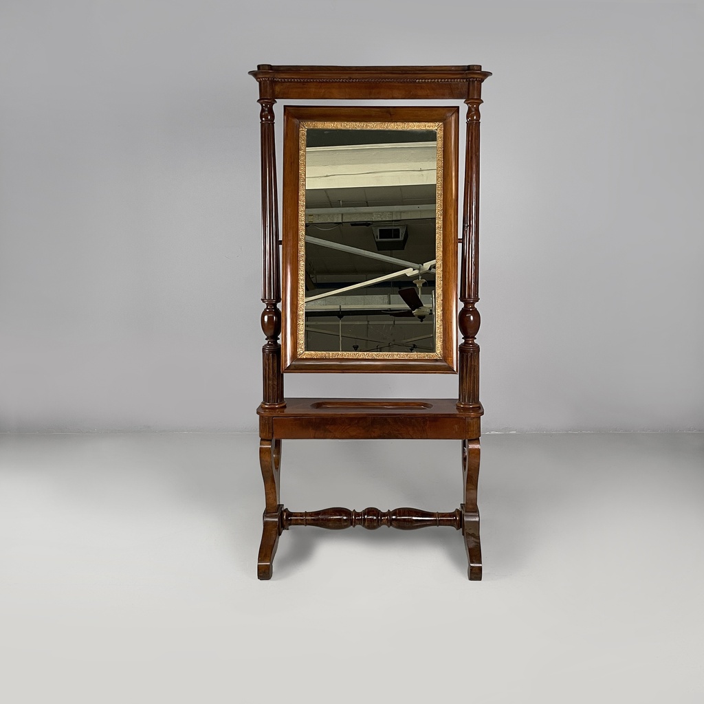 Specchio da terra in legno, 1850 ca.
