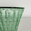 Vaso in vetro verde, 1980 ca.