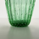 Vaso in vetro verde, 1980 ca.