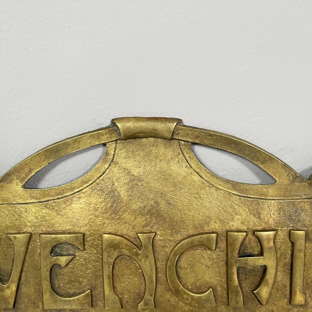 Insegna Venchi in ottone, 1940 ca.