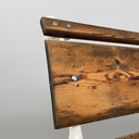 Panchina in legno e ghisa bianca, 1930 ca.