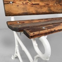 Panchina in legno e ghisa bianca, 1930 ca.
