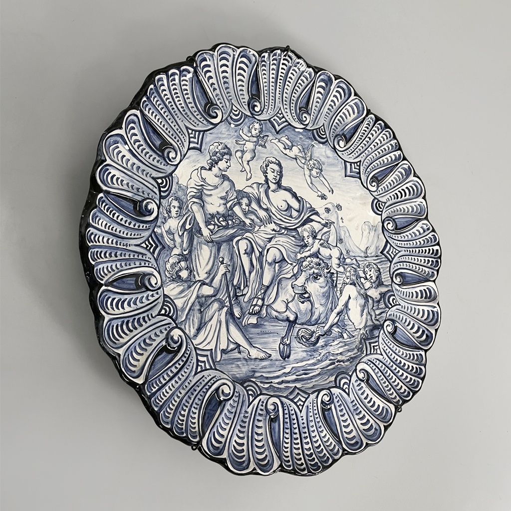 Piatto in ceramica smaltata di Alba Docilia Albisola, 1950 ca. 
