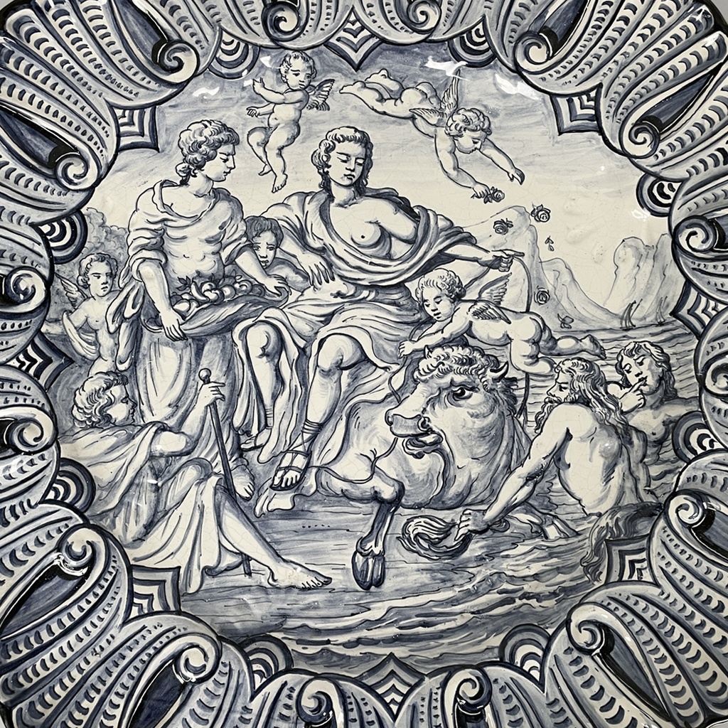 Piatto in ceramica smaltata di Alba Docilia Albisola, 1950 ca. 