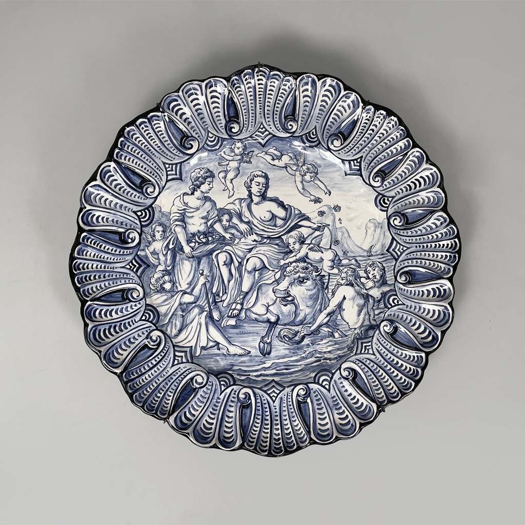 Piatto in ceramica smaltata di Alba Docilia Albisola, 1950 ca. 