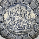 Piatto in ceramica smaltata di Alba Docilia Albisola, 1950 ca. 