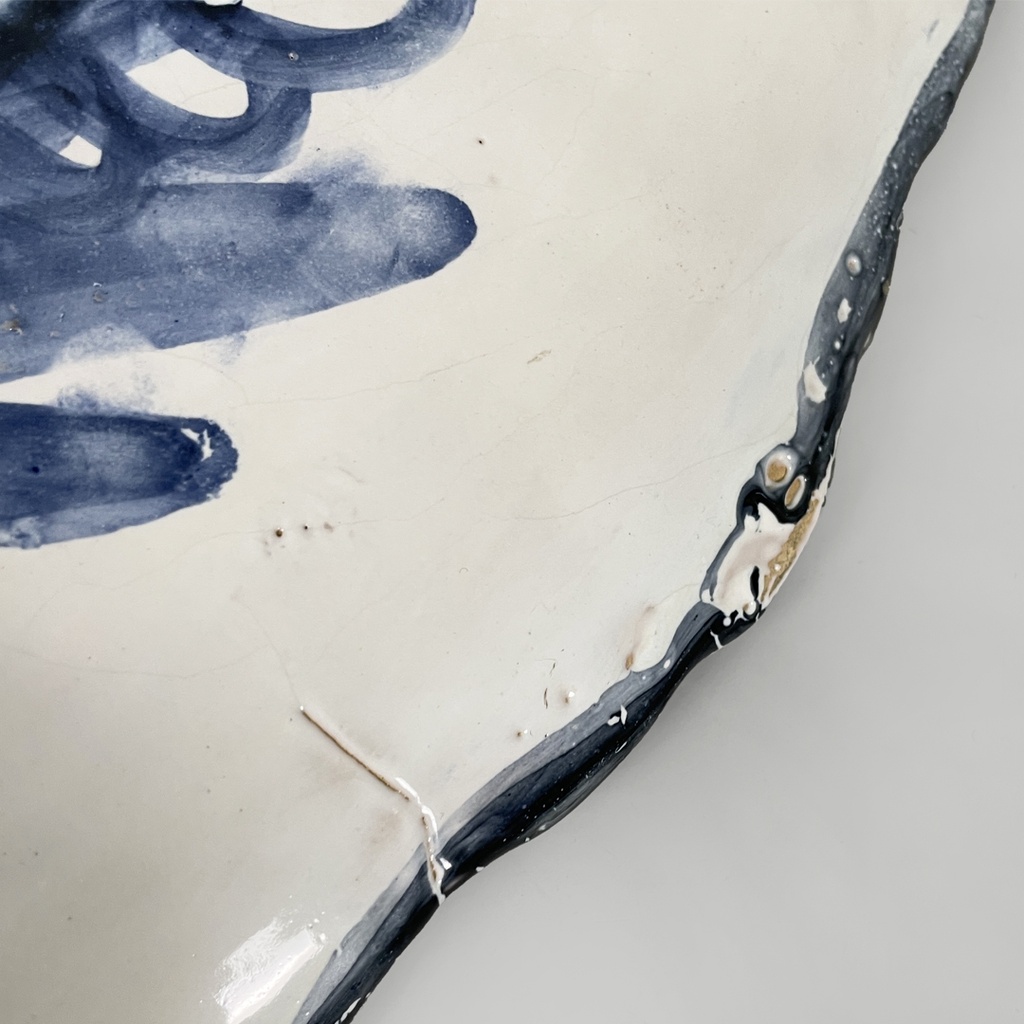 Piatto in ceramica smaltata di Alba Docilia Albisola, 1950 ca. 