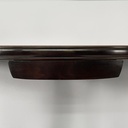 Consolle da parete in legno, ottone e vetro, 1940 ca.