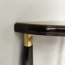 Consolle da parete in legno, ottone e vetro, 1940 ca.