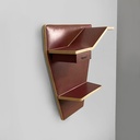 Consolle da parete in sky bordeaux e beige, 1950 ca.