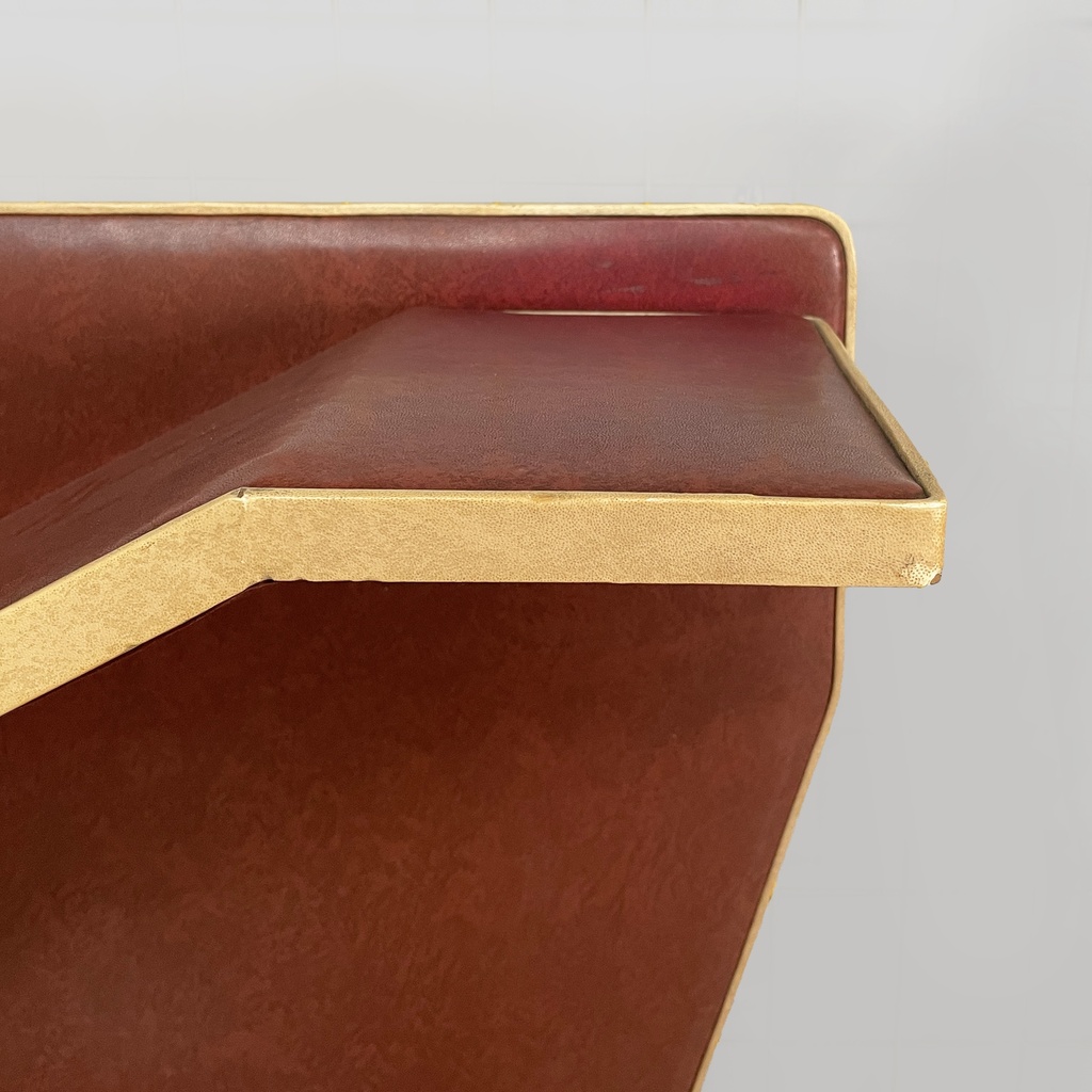 Consolle da parete in sky bordeaux e beige, 1950 ca.