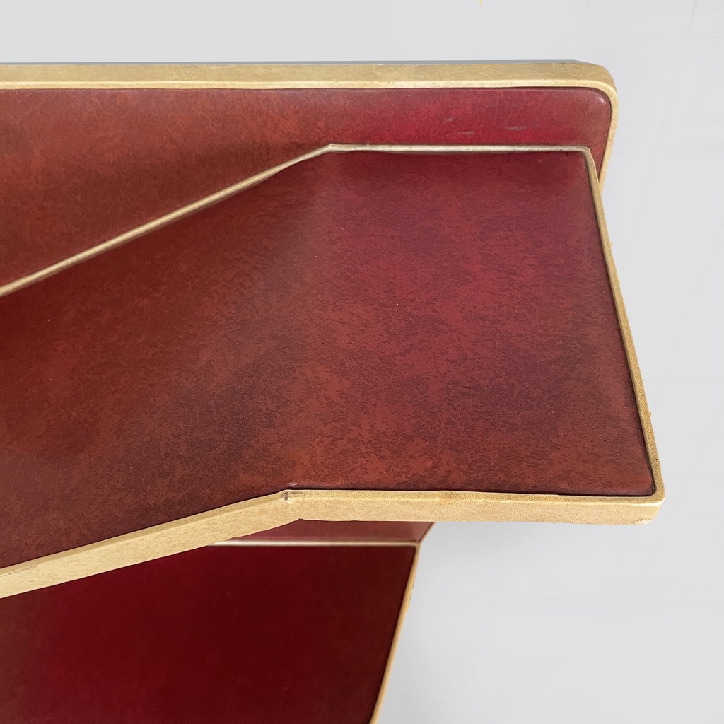 Consolle da parete in sky bordeaux e beige, 1950 ca.
