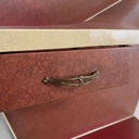 Consolle da parete in sky bordeaux e beige, 1950 ca.