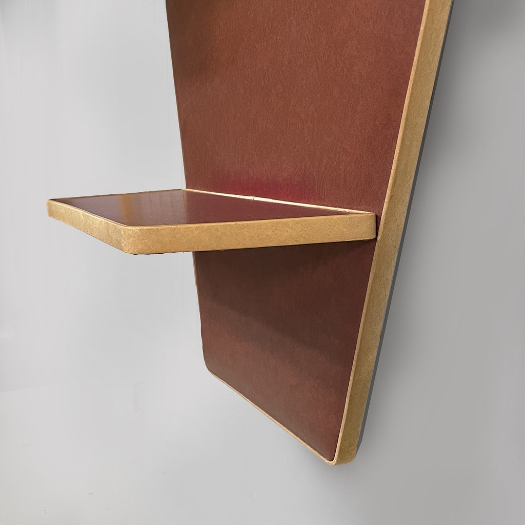 Consolle da parete in sky bordeaux e beige, 1950 ca.
