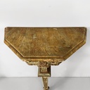 Consolle in legno verde e dorato, 1700 ca.