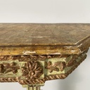 Consolle in legno verde e dorato, 1700 ca.