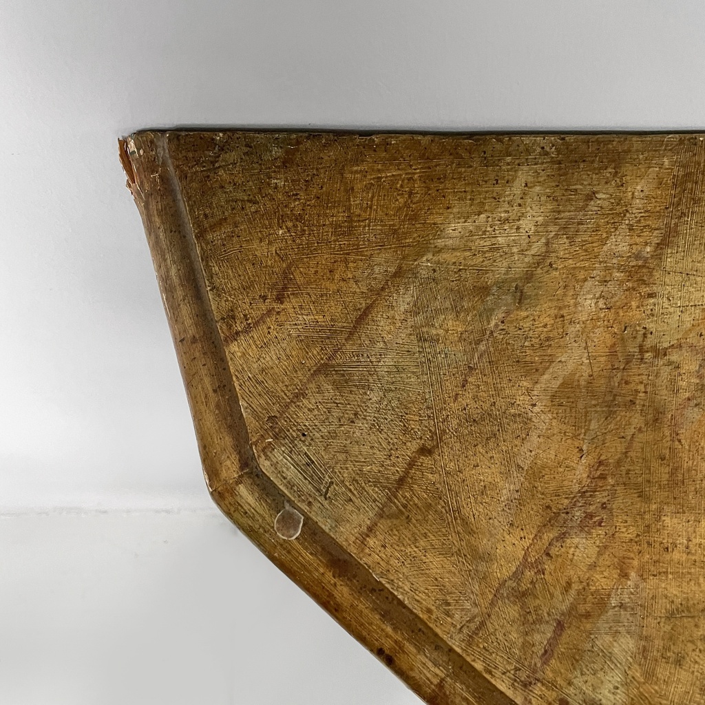 Consolle in legno verde e dorato, 1700 ca.