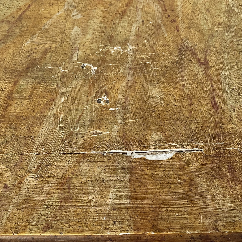 Consolle in legno verde e dorato, 1700 ca.
