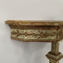Consolle in legno verde e dorato, 1700 ca.