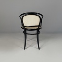 Sedie in paglia e legno nero, 1970 ca.