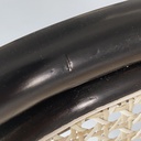 Sedie in paglia e legno nero, 1970 ca.