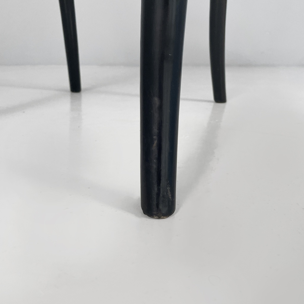 Sedie in paglia e legno nero, 1970 ca.