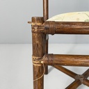 Sedia in rattan e tessuto, inizio 1900 ca.
