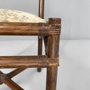 Sedia in rattan e tessuto, inizio 1900 ca.
