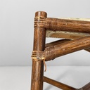 Sedia in rattan e tessuto, inizio 1900 ca.