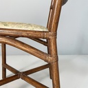 Sedia in rattan e tessuto, inizio 1900 ca.