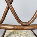Sedia in rattan e tessuto, inizio 1900 ca.