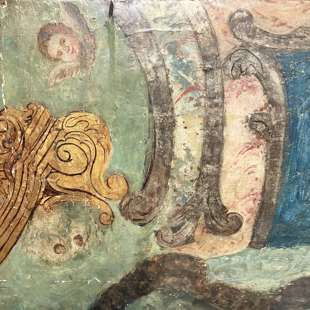 Decoro antico in legno, 1800 ca.