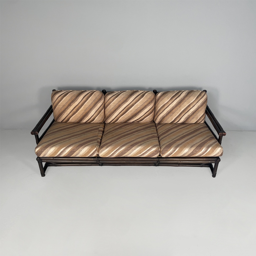 Divano di Lyda Levi per McGuire Company, 1970 ca.