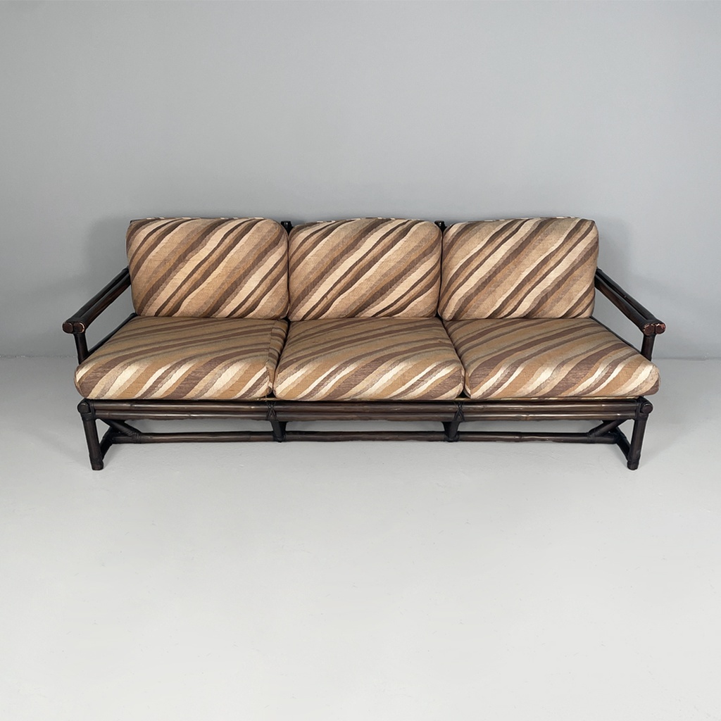 Divano di Lyda Levi per McGuire Company, 1970 ca.