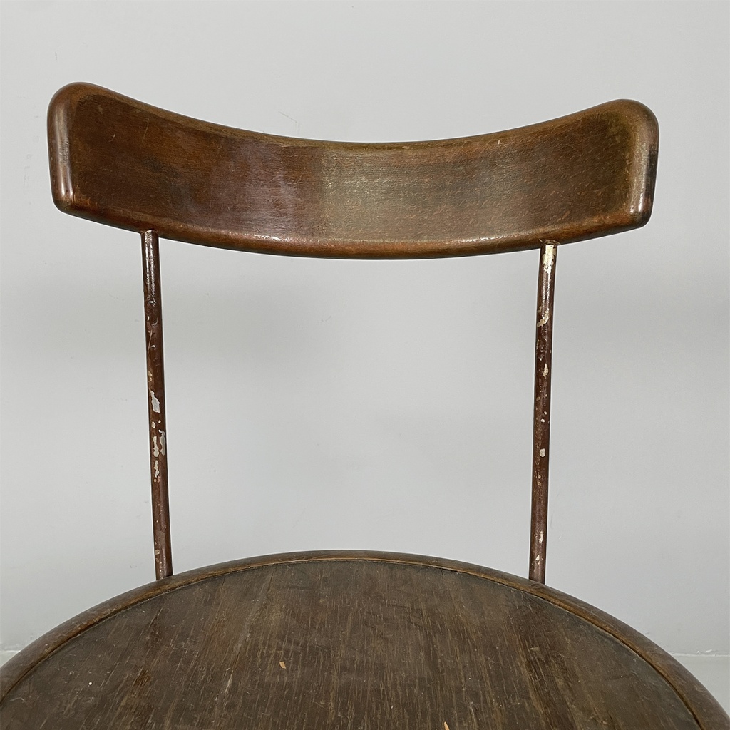 Sedia in legno e metallo, 1940 ca. 