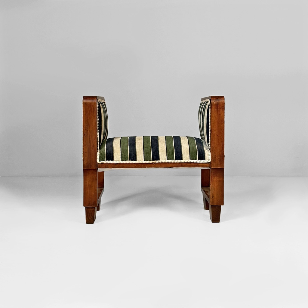 Panche in legno e tessuto, 1930 ca.