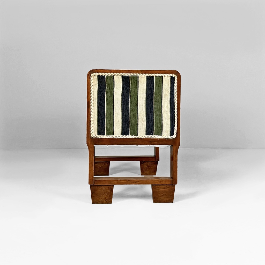 Panche in legno e tessuto, 1930 ca.