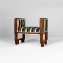 Panche in legno e tessuto, 1930 ca.