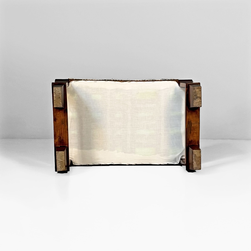 Panche in legno e tessuto, 1930 ca.