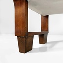 Panche in legno e tessuto, 1930 ca.