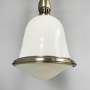 Lampadari in vetro opalino e metallo, 1960 ca.