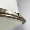 Lampadari in vetro opalino e metallo, 1960 ca.