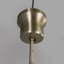 Lampadari in vetro opalino e metallo, 1960 ca.