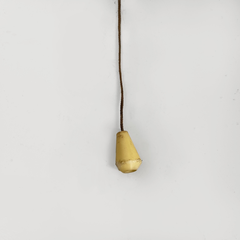 Applique in vetro opalino e bachelite nera, 1950 ca. 
