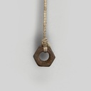 Applique in vetro opalino e bachelite nera, 1950 ca. 