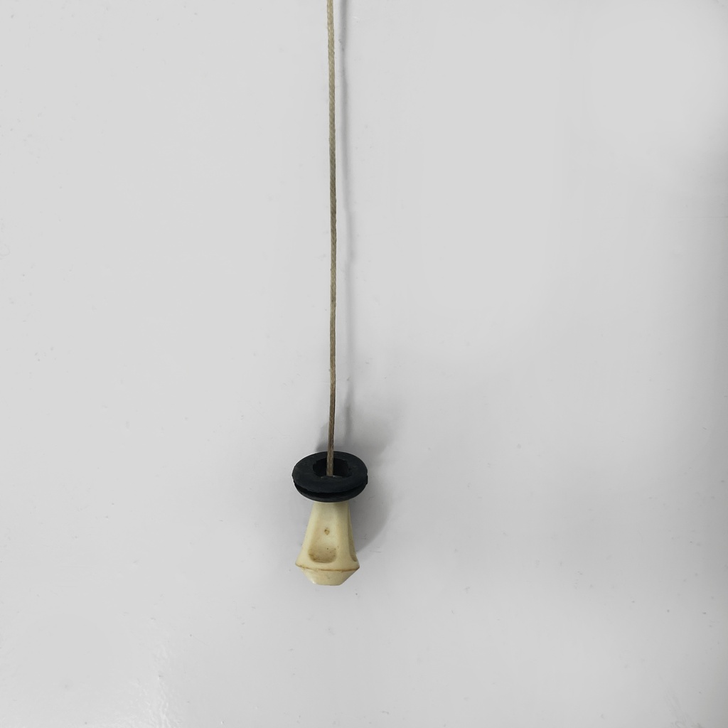 Applique in vetro opalino e bachelite nera, 1950 ca. 
