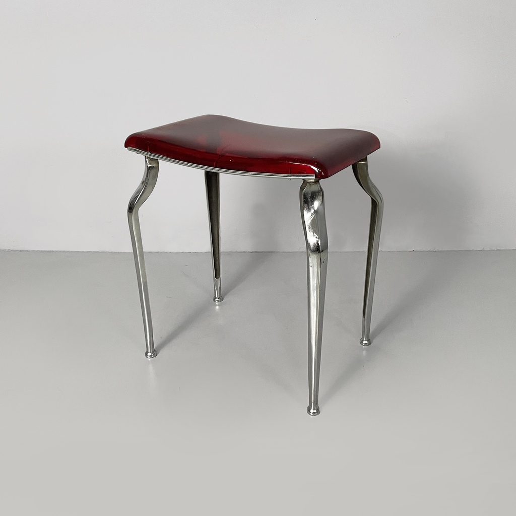 Sgabello in bachelite e metallo, 1930 ca.