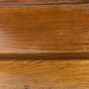Tavolo da pranzo in legno e pergamena, 1930 ca.